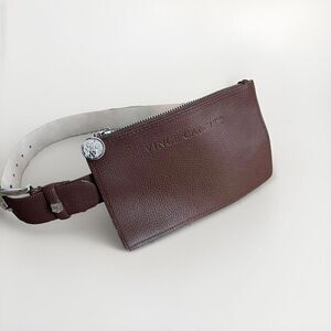 VINCE CAMUTO WOMEN'S FANNY PACK BELT BAG Brown Faux LEATHER